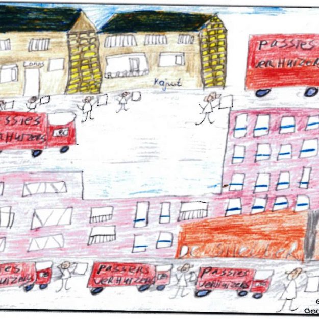 Passies Verhuizers Projectverhuizing Illustratie.